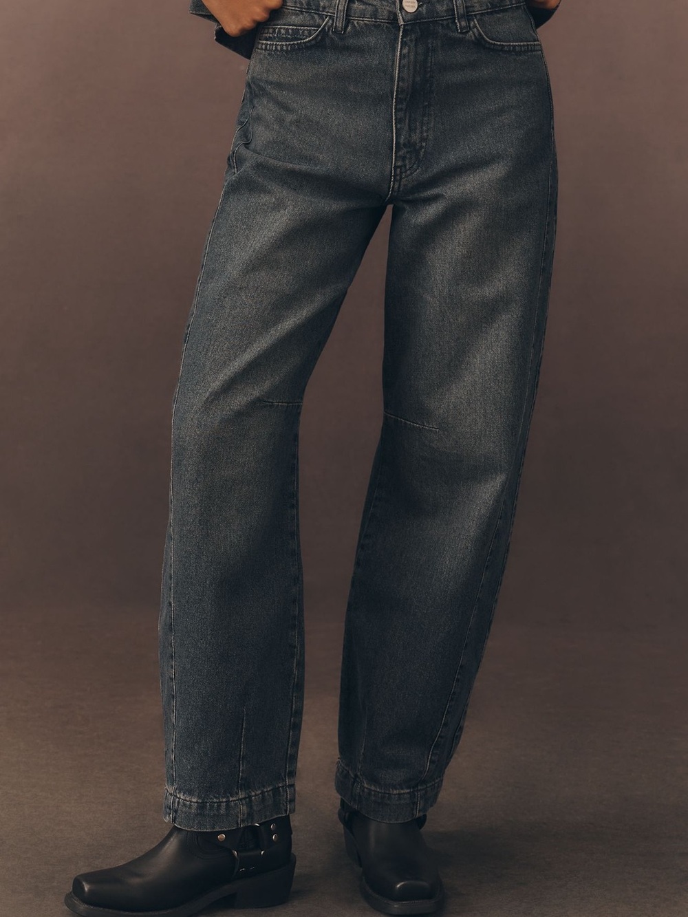 Damson Madder Neve Embroidered High-Rise Straight-Leg Jeans Size 12 - Picture 14 of 16